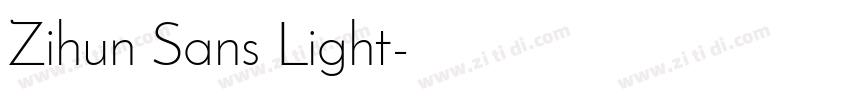 Zihun Sans Light字体转换